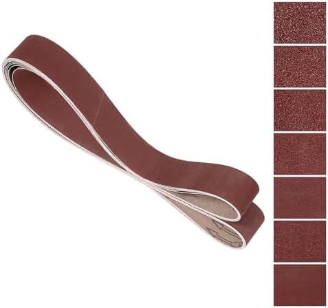 7 Pcs Sanding Belts 2 x 72 Inch 40/60/80/120/180/240/400 Grit