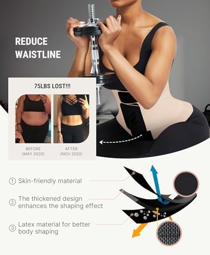 FeelinGirl Waist Trainer for Women Corset Tummy Control Faja Body Shaper