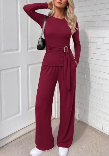 BTFBM 2 Piece Sets For Women Fall Outfits Lounge Set Business