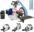 Belt Grinder Sander, 1500W 2HP Polishing Grinding Machine, 72x2 Inch Belts,Variable Speed Belt Polisher with VFD, 3 Grit Options, Arc/Circular/Flat Grinding, Industrial Metal Working Machine