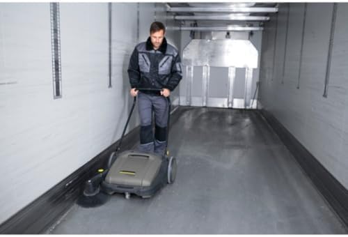 Kärcher Pro Walk Behind Outdoor Push Sweeper, KM 70/20 C, 1 Bristle Brush - 28" Working Width, 12 Gallon, Heavy Duty Broom - for Commercial Use in Warehouses, Workshops, and More