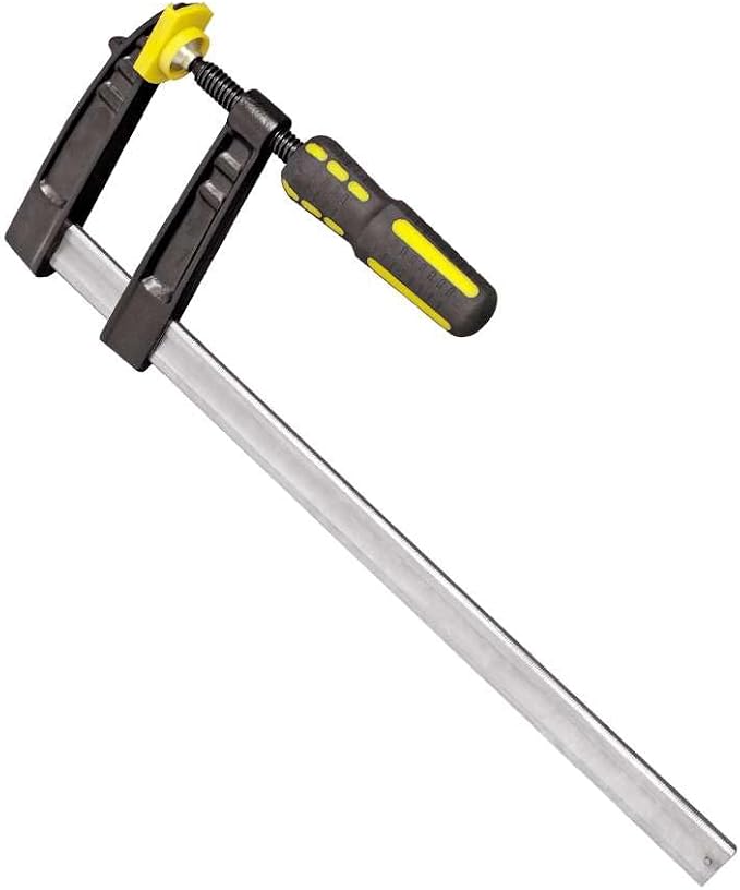 FORGE 10" F Clamp Soft Grip Bar Clamp for Woodworking, Heavy Duty F Clamp Tool for Carpentry, Adjustable Wood Clamp with Protective Pads