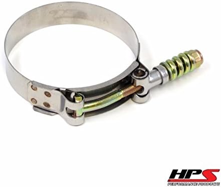 6x HPS SLTC-650 Spring Loaded Stainless Steel T-Bolt Clamps SAE 180, Effective Size 6.50"-6.81" (165mm-173mm), Polish