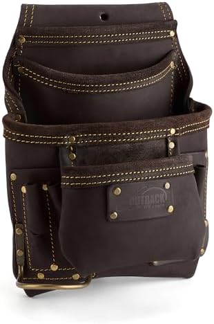Ox Pro Full Grain Leather Tool Pouches - Made with Double Stitching and Rivet Reinforced Pockets