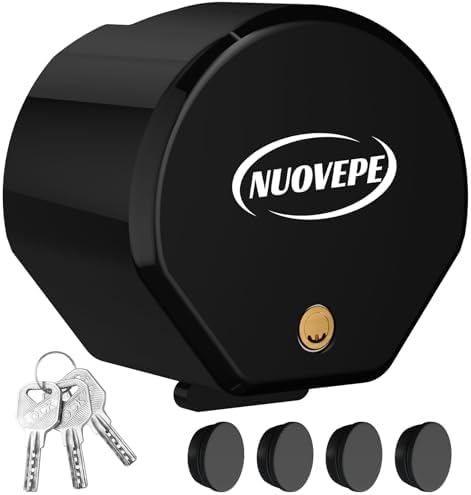Heavy Duty Anti Theft Trailer Lock, Universal Fit 1-7/8", 2" and 2-5/16" Couplers, Reinforced Solid Steel Tow Lock for Trailer Tongue, Hitch Lock for RV, Cargo, Boat, Camper, Utility (Black)