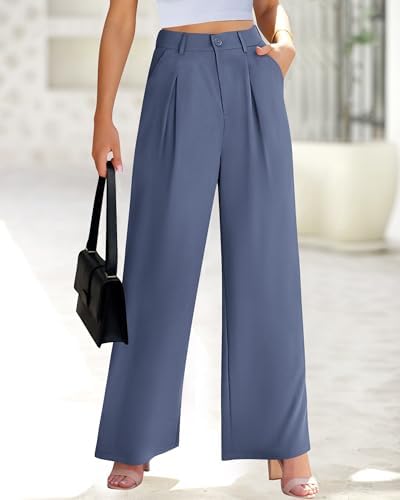 BTFBM Fall High Waisted Business Casual Palazzo Pants for Women Dressy 2026