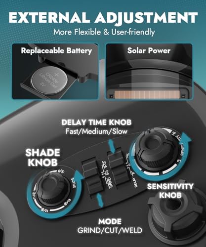 Welding Helmet True Color,Large Viewing Screen Auto Darkening Welding Hood with 4 Arc Sensor Shade 4-5/5-9/9-13 for MIG TIG MMA Grinding Welder Helmet