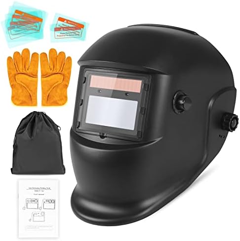Welding True Color Helmet Auto Darkening Hood with Adjustable Shade Range 4/9-13 for TIG MIG ARC Welder Mask