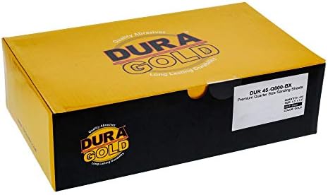 Dura-Gold Premium 1/4 Sheet Gold Sandpaper Sheets, 800 Grit (Box of 400)