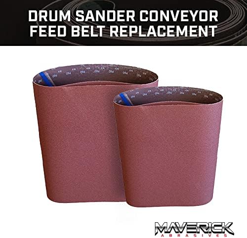 Maverick Abrasives Drum Sander Replacement Conveyor Feed Belt – Premium X Weight Cloth Backed Sanding Belt for Supermax 25X2, 23” x 67-1/2” Inch Belt (1 Count) – Professional Woodworking Performance