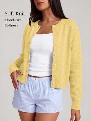 Trendy Queen Cropped Cardigan Sweaters for Women Fall Fashion Clothes 2026