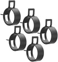 5pcs 0.67" ID Constant Tension Band Hose Clamps, 17mm Spring Band Type Action Hose Clamp Manganese Steel Fuel Line Clamp Low Pressure Air Clip Clamp for Fuel Hose Line Water Pipe Air Tube black