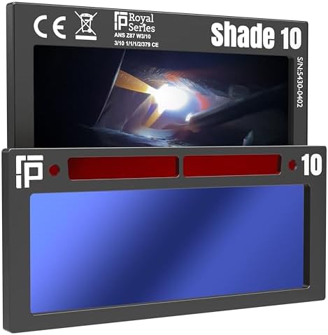 The Heir Single 2.0 | Shade 10 Blue Auto Darkening Welding Lens | 20A TIG Rating - No Flashing | 2" X 4.25" X 0.2" | Blue Welding Lens - TrueColor Puddle | Ridge Products Royal Series 2.0
