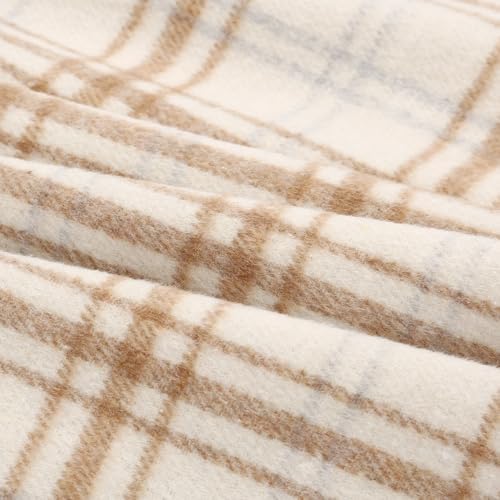 IDEALSANXUN Plaid Skirts for Women Fall Winter Knee Length Pencil Wool Skirt with Slit