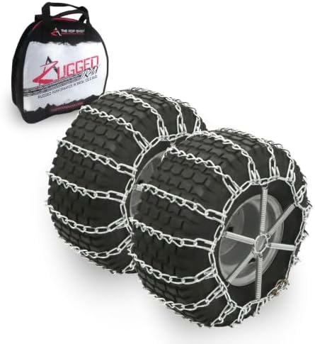 The ROP Shop Pair of 2 Link Tire Chains & Tensioners 20x8x8