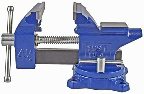 Yost Vises LV-4 Homeowner's Vise with UP-360 Soft Jaw Cover Kit | Heavy Duty Table Vise 4.5-Inch Jaw Width with a 3-Inch Jaw Opening Home Vise | Secure Grip with 240-Degree Locking Swivel Base