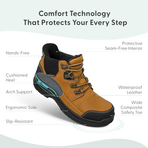 Orthofeet Quartz Orthopedic Women Slip on Work Boots