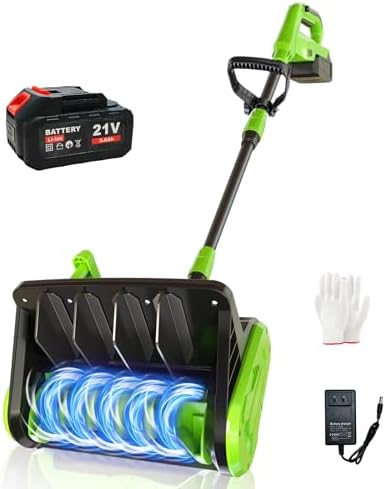 21V Cordless Snow Shovel, Snow Blower Battery Powered for Driveway