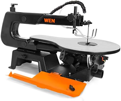 WEN 3923 16-Inch Variable Speed Scroll Saw with Easy-Access Blade Changes and Work Light, Black & 6502T 4.3-Amp 4 x 36 in. Belt and 6 in. Disc Sander with Cast Iron Base