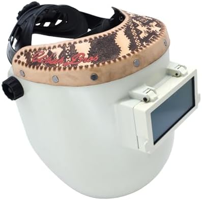 WoahBros Chopped Top Welding Hood | Flip-Front Welding Helmet, Fiberglass Reinforced Shell, Low Profile | Fixed Shade 10 Lens, Fits 2” x 4.25” Cheater Lens | Aztec