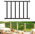 Metty Metal 3Ft W x 36in H Level Deck Railing Kit, Textured Black AAMA2604 Powder Coat, IBC Certified Guard Rail for Deck Porch Balcony Patio Outdoor