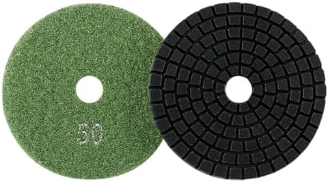 Diamond Polishing Pad, 3 inch 80 mm 50 Grit Sanding Discs for Grinder & Polisher, Hook and Loop Backing Pad for Grinding Buffing Granite Marble Concrete Stone (1 Piece)