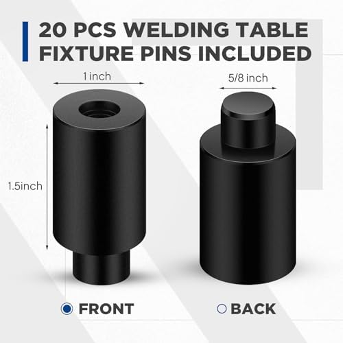 Hicarer 20 Pcs 5/8" x 1" x 1.5" Welding Table Fixture Pins Locating Clamps