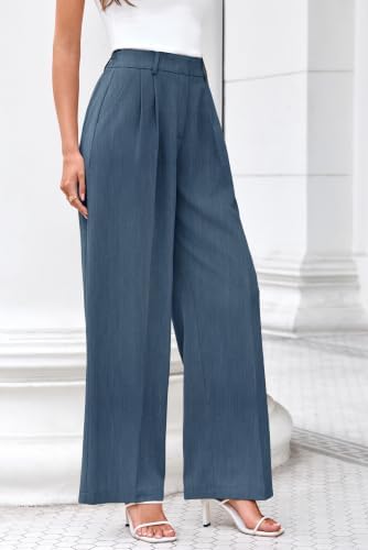 FUNYYZO Wide Leg Dress Pants for Women Work Slacks Business Casual Outfits