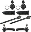 TRQ Front Steering and Suspension Kit Tie Rods Ball Joints Rack Pinion