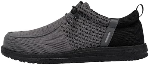LARNMERN Steel Toe Loafers Women Slip On Work Safety Shoes Walking Sneakers