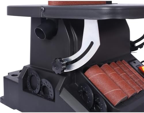 Vertical Oscillating Spindle Sander & Belt Sander, 2 IN 1 Combination Woodworking Machine, Adapt to Various Sanding Tasks, Fast Switching