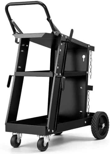 VEVOR Welding Cart, 3-Tier Welder Cart Heavy Duty 400 LBS Weight Capacity