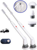 Electric Spin Scrubber, Electric Cleaning Brush Scrubber 360 Cordless Power Cleaning Brush with Telescopic Rod Handle, Portable Spin Scrubber for Cleaning Kitchen, Floor, Toilet, 3 Brushes & a Holder