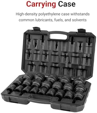 TEKTON 3/4 Inch Drive Impact Socket Set, 21-Piece | SID93301 | (3/4 - 2 in.), Shallow, 6-Point, Case