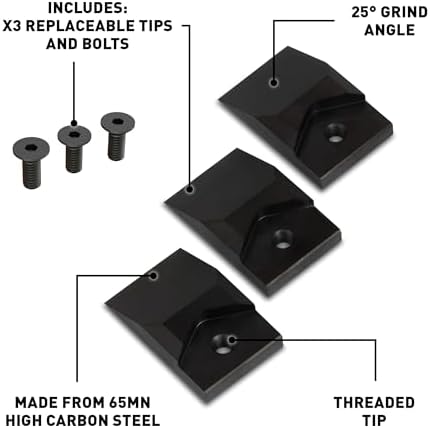 OX Chisel Tips 3 Pack - 25mm Replacement Tips for Demolition