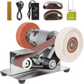 Electric Knife Sharpener, 7 Adjustable Speed Mini Belt Sander, 15 Degree Power Belt Knife Sharpener for Chef and Cutter Enthusiast