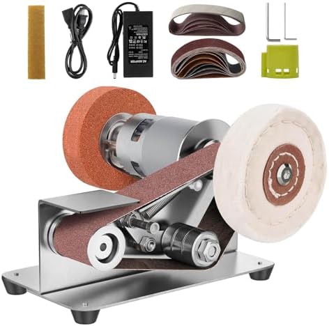 Electric Knife Sharpener, 7 Adjustable Speed Mini Belt Sander, 15 Degree Power Belt Knife Sharpener for Chef and Cutter Enthusiast