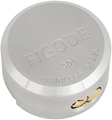 FIGODE® Stainless Steel Puck Lock, Military-Grade Hidden Shackle Padlock, Weatherproof Trailer Door Lock, 4 Padlocks Keyed Alike