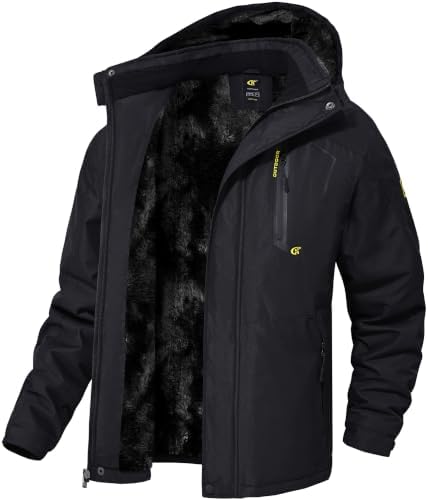 QPNGRP Mens Waterproof Ski Snowboard Jacket Winter Windproof Snow Coat
