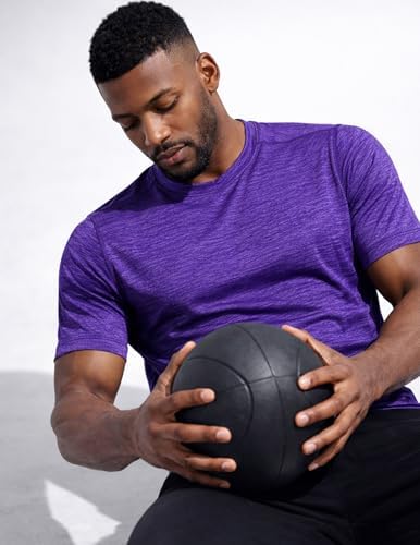 Liberty Imports 5 Pack Men's Active Quick Dry Crew Neck T Shirts