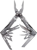 SOG PowerPint Mini Compact Stainless Steel Multi-Tool |18 Lightweight Specialty Tools & SOG Multitool Pliers Pocket Knife, Stone Wash
