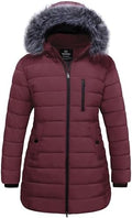 wantdo Women's Plus Size Winter Coats Puffer Coat Parka Jacket with Hood