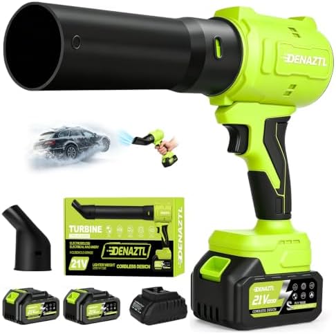 Cordless Leaf Blower with 2 X 4.0Ah Batteries and Charger for Yard Leaves