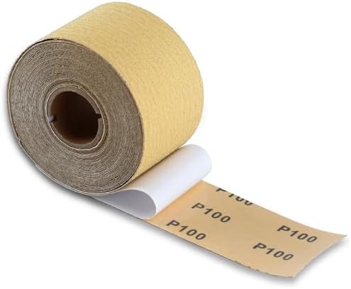 SPEEDWOX 100 Grit Sandpaper Roll Self Adhesive PSA Stickyback Sand Paper 2-3/4" Wide 10 Yard Long Sandpaper Sheets for Automotive & Woodworking Air File Long Board Sanders Metal Plastic Sanding Blocks