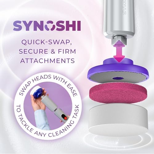 Synoshi PRO Electric Spin Scrubber Magic Melamine Sponge Set of 3