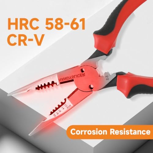 8.5" 6-in-1 Needle Nose Pliers for electrical and DIY tasks
