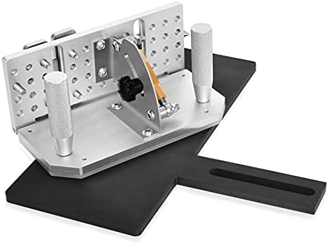 Belt Grinder Knife Jig, 7-3/4’’ Long Sharpening Locator Adjustable Angle, Belt Knife Sharpener Jig with Tool Rest, Knife Making Angle Grind Guide for Belt Sander Machine