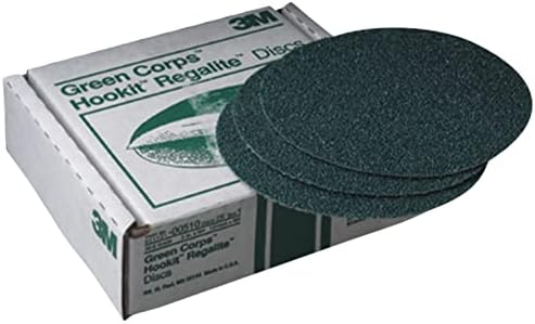 3M Green Corps Hookit Disc, 00516, 6 in, 36+ Grade