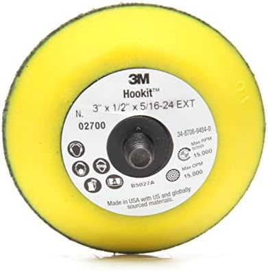 3M Hookit Disc Pad, 02700, 3 in x 1/2 in 5/16-24 External