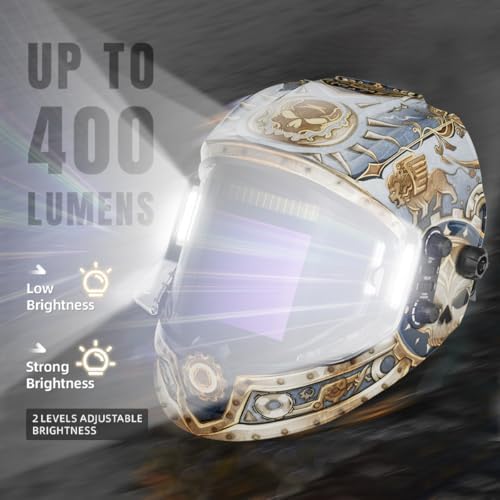 ANDELI Auto Darkening Welding Helmet with Light,with Internal Display